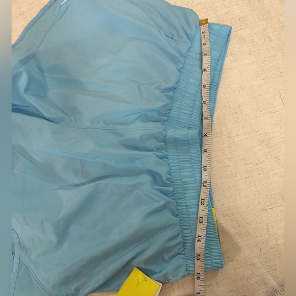 Light Blue Athletic Shorts with Zipper Pocket - Picture 4 of 9